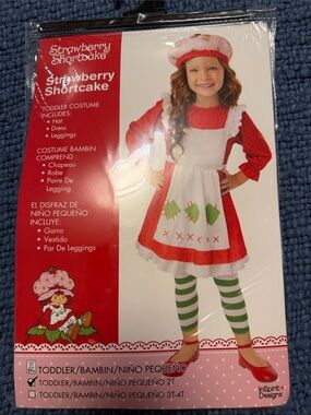 Strawberry Shortcake- Toddler Costume - Red & White 2T